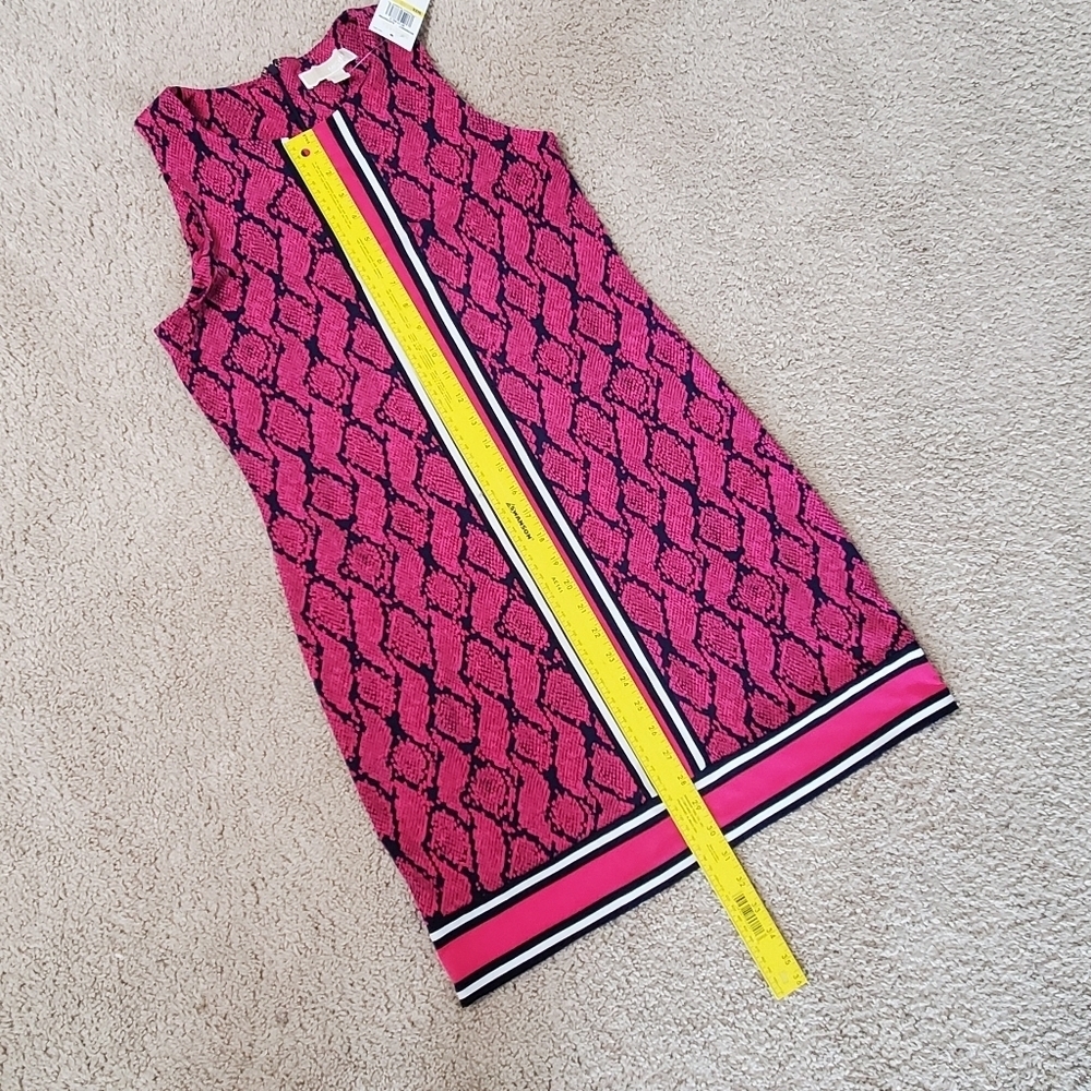 NWT~ Michael Kors Pink Navy Python Snake Print Sh… - image 10